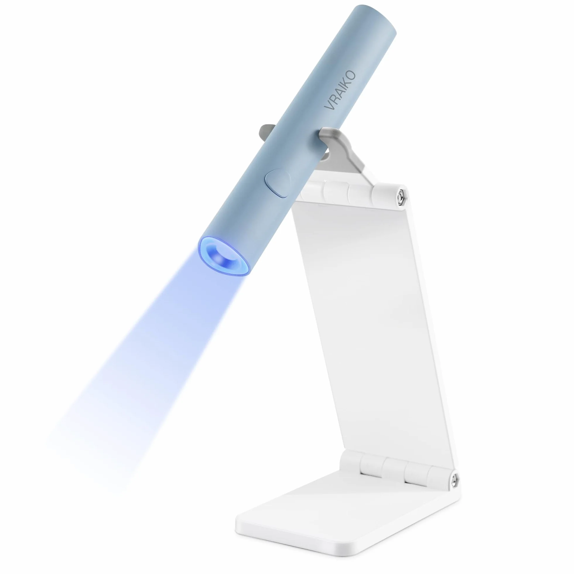 VRAIKO Minicicure, lampada UV portatile per unghie in gel, lampada UV portatile con supporto, mini lampada LED ricaricabile per asciugatura rapida (Blu)