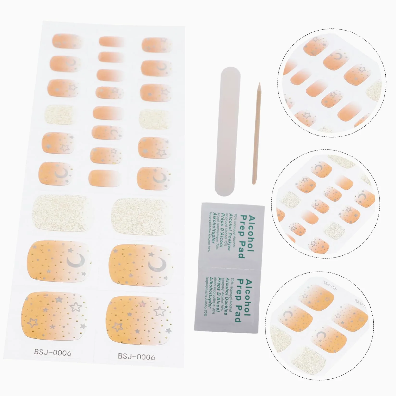 Didiseaon 5 Set Adesivi Per Unghie in Gel Attaccare Le Strisce Di Smalto Per Unghie Adesivi Per ie Adesive in Gel Smalto Per Strisce Per ie e ie