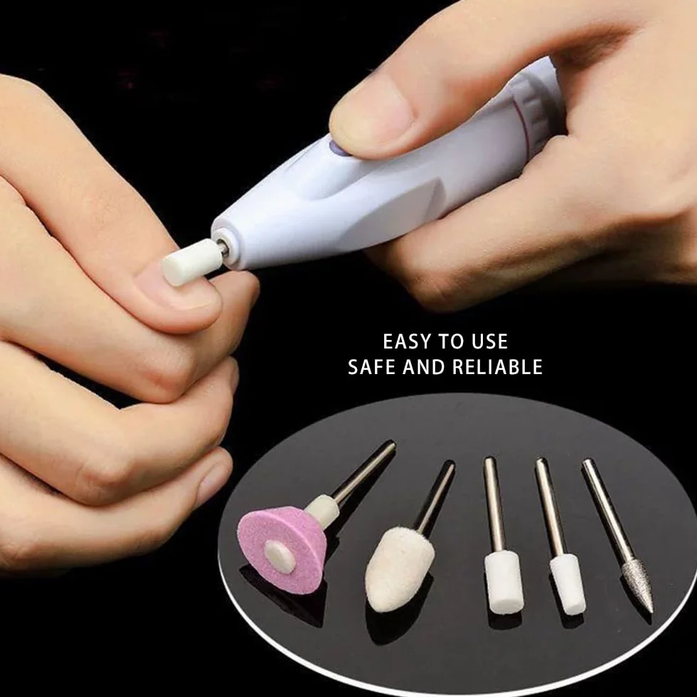 Punte per fresa per unghie, corindone, professionali per manicure e pedicure