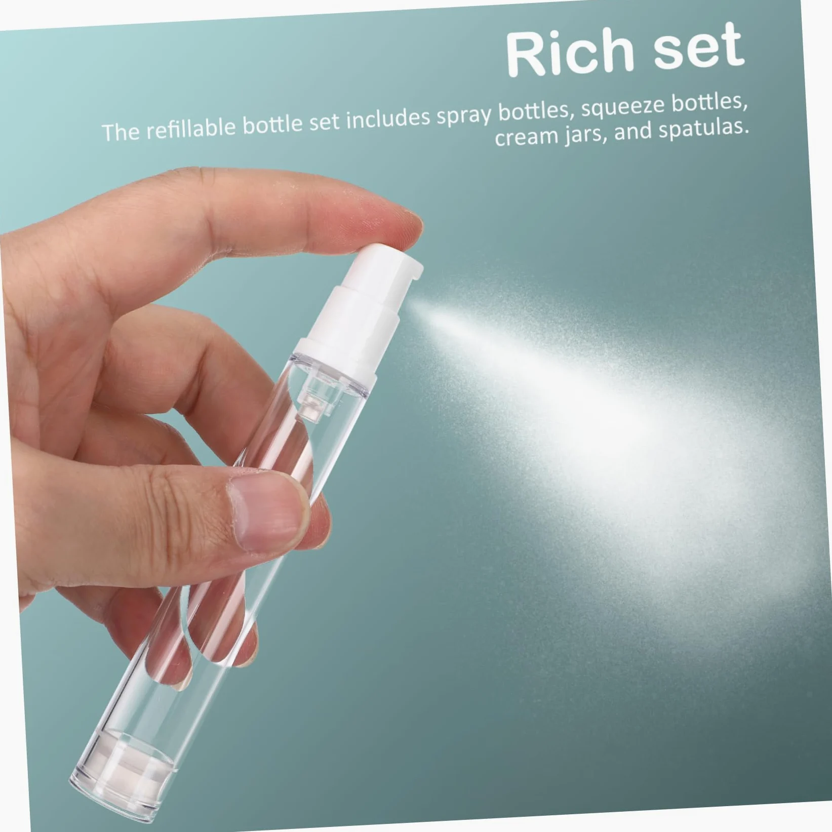 Didiseaon 4 Set Set bottiglia in silicone Set di bottiglie riutilizzabili dimensione del viaggio condizionatore bottiglia da viaggio bottiglie da viaggio in silicone Gel di silice