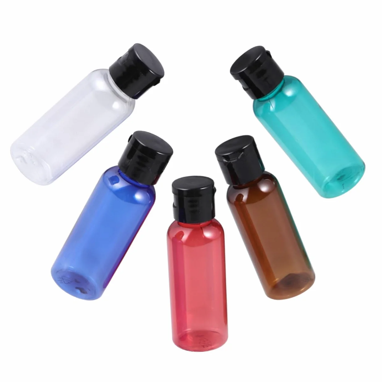 3 Set Bottiglie Viaggio Ricaricabili Marrone E Trasparente Contenitori Vuoti Pratici Per Gel E Lozioni Facili E Leggeri 10 Pezzi * 3