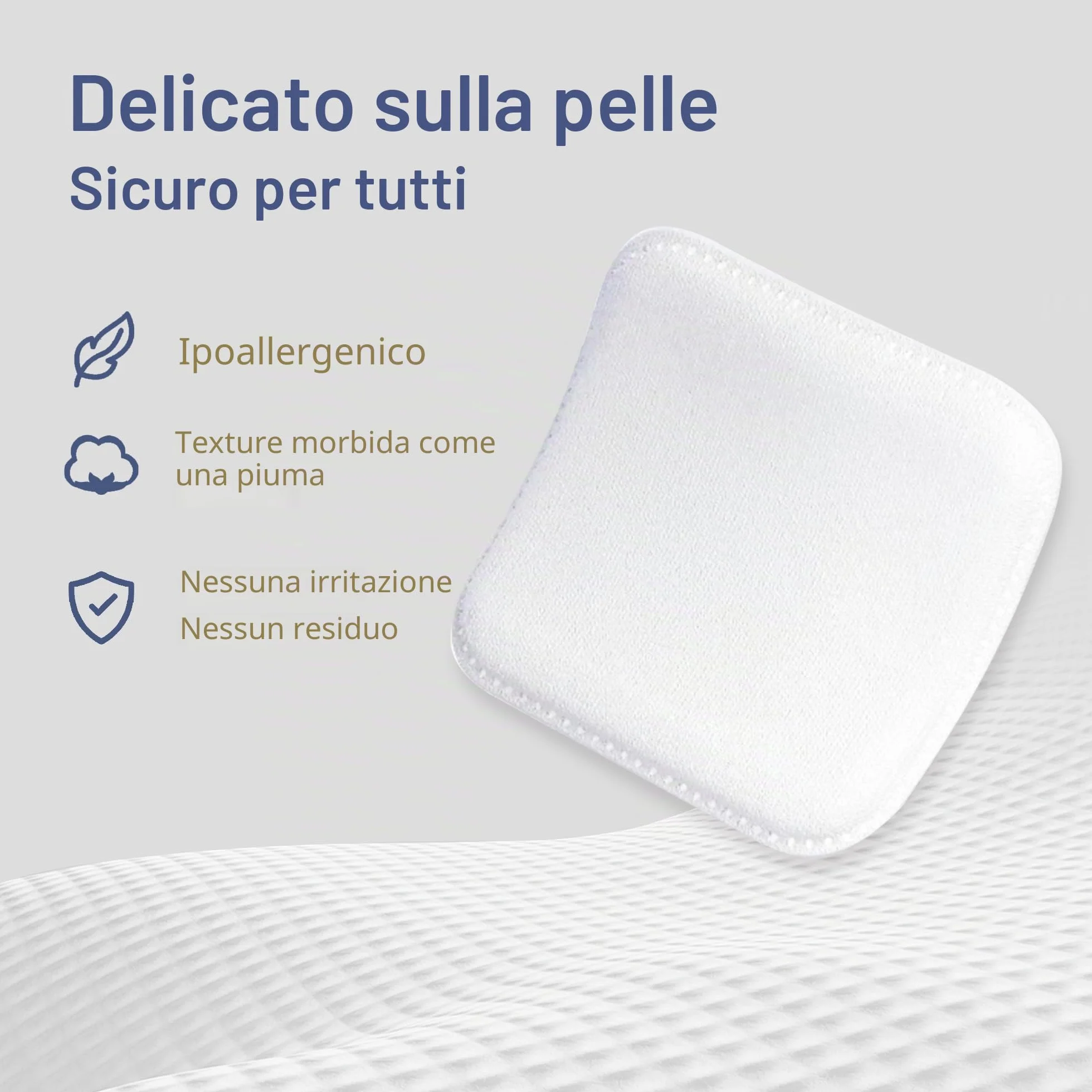 Ourmed Life Grandi dischetti di cotone per la rimozione del trucco, morbidi e privi di lanugine con design con cuciture pressate, resistenti cuscinetti struccanti per la pulizia del viso su tutti i