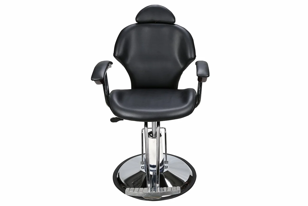 BarberPub Poltrona da barbiere classica Poltrona reclinabile idraulica 360 gradi girevole regolabile per capelli Salone di bellezza 8714BK