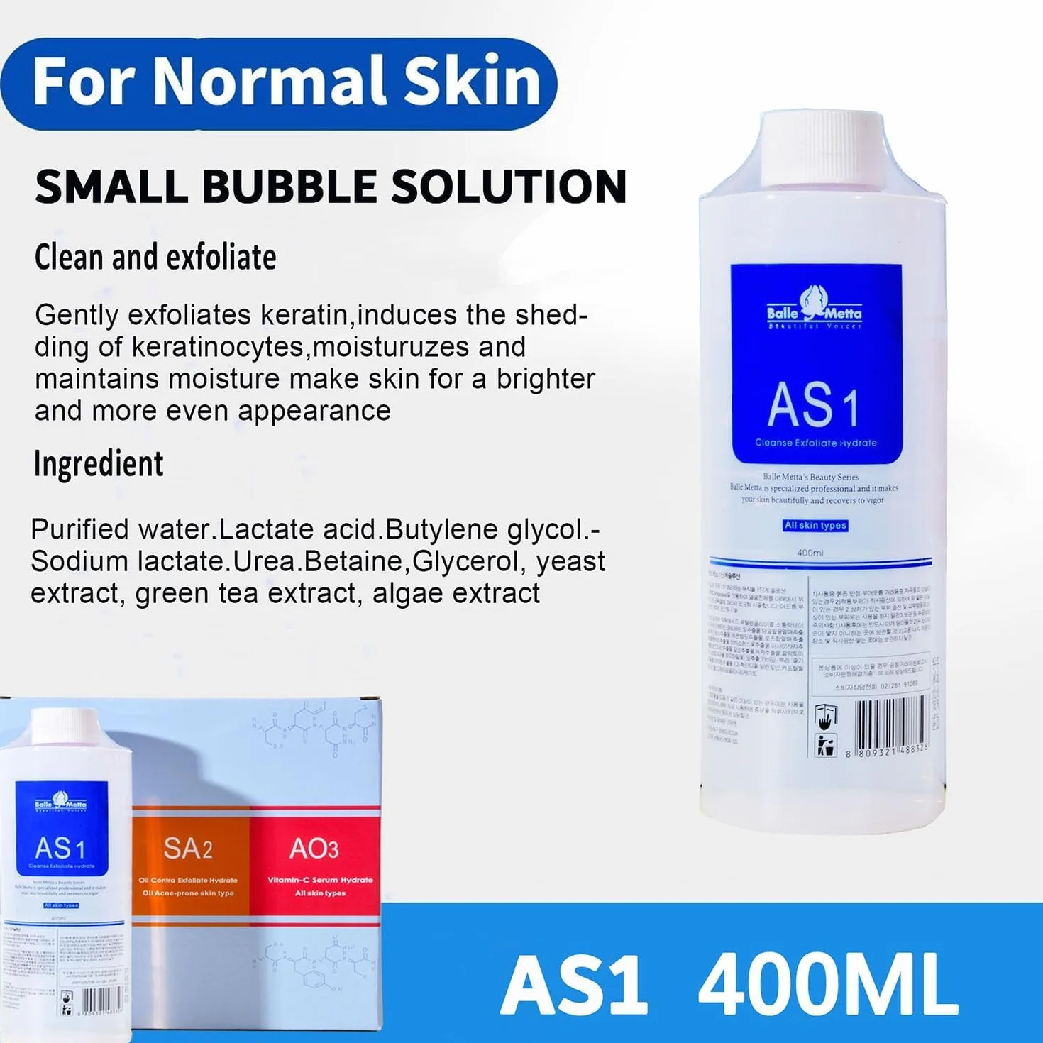 Cura della pelle bellezza del viso Aqua Peel soluzione 400ml per bottiglia pulizia e idratazione viso Face Cleansing