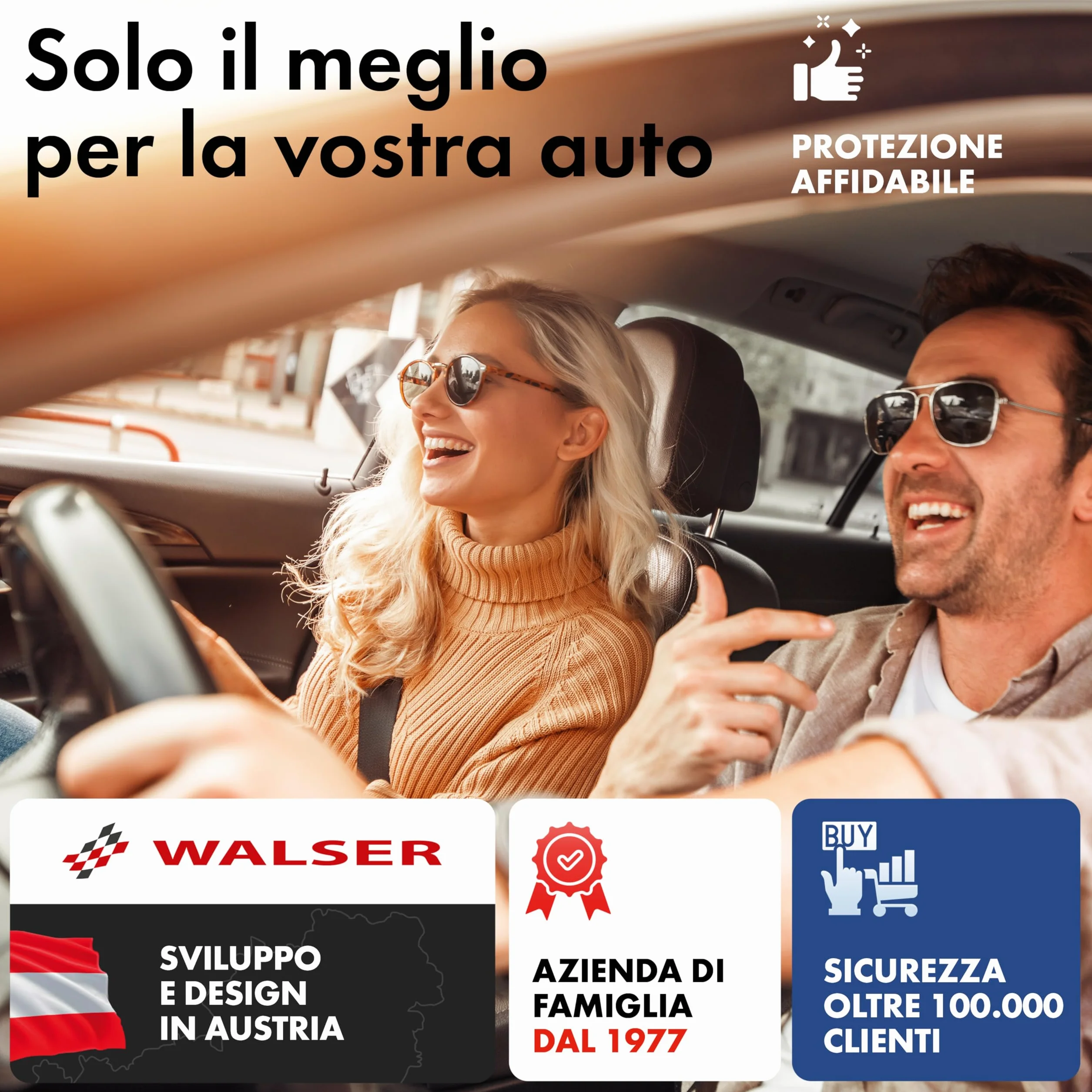WALSER Perma Protect telo antigrandine per auto Misura 3, copertura certificata TÜV Austria, idrorepellente