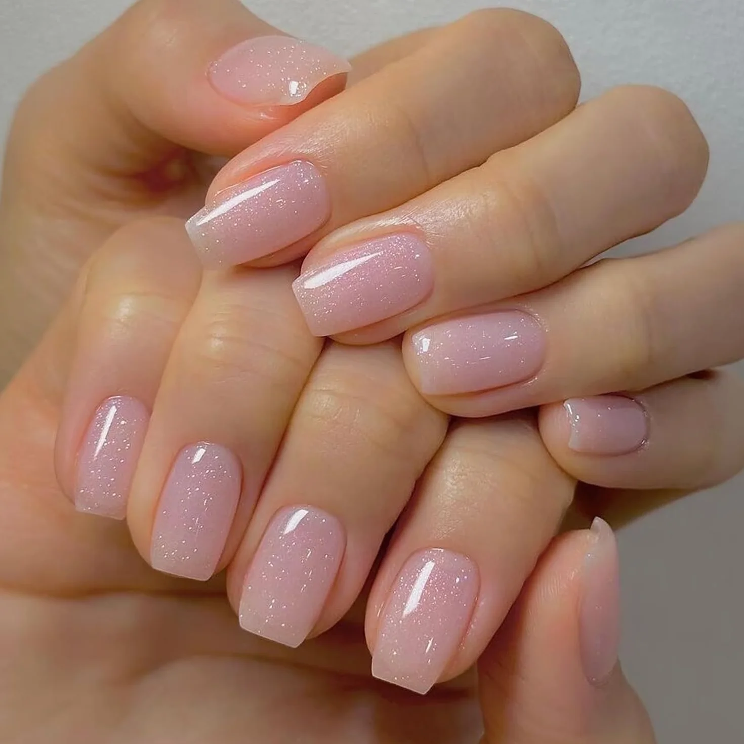 Vishine Smalto Gel Semipermanente Trasparente Glitterato Rosa Nudo Jelly Lattiginoso 8ml UV LED Soak-Off Nude