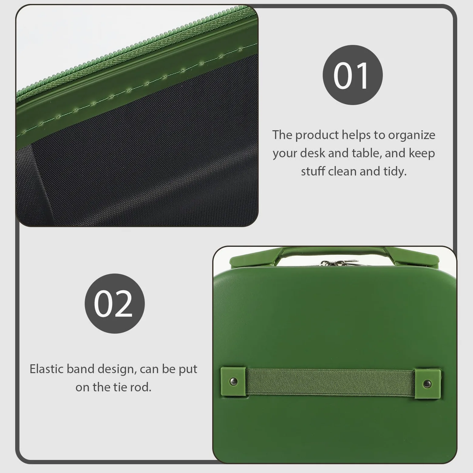 Baluue Valigetta per Trucchi da Viaggio 14 Pollici Mini Borsa Cosmetica Portatile Manico Compatta e Resistente per Uso Quotidiano e Professionale