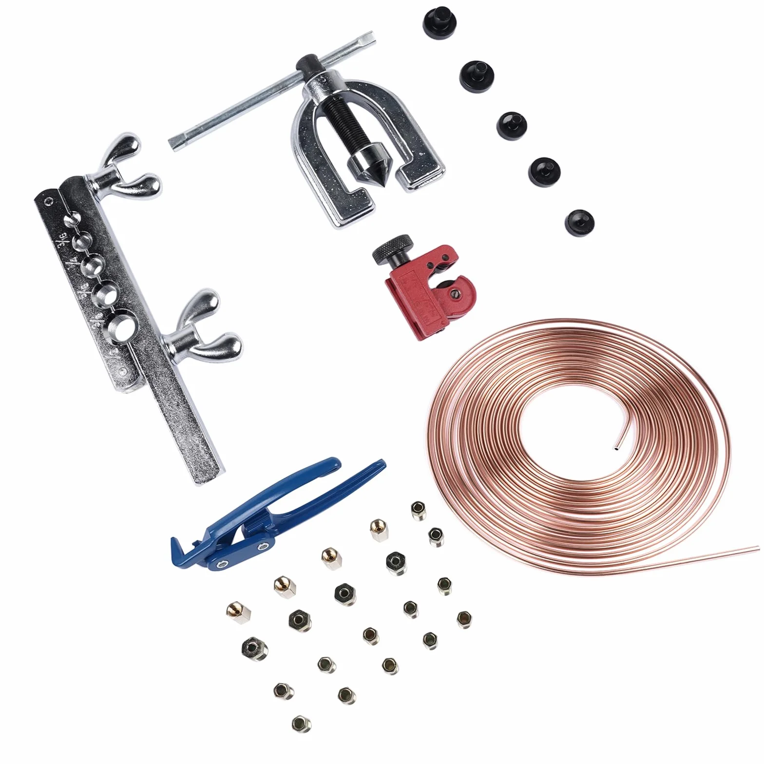 Tubo del Freno Set di Attrezzi per Espansione Tubazioni Freno 7,62 m Ø 4,75 mm 16+4 Connettori