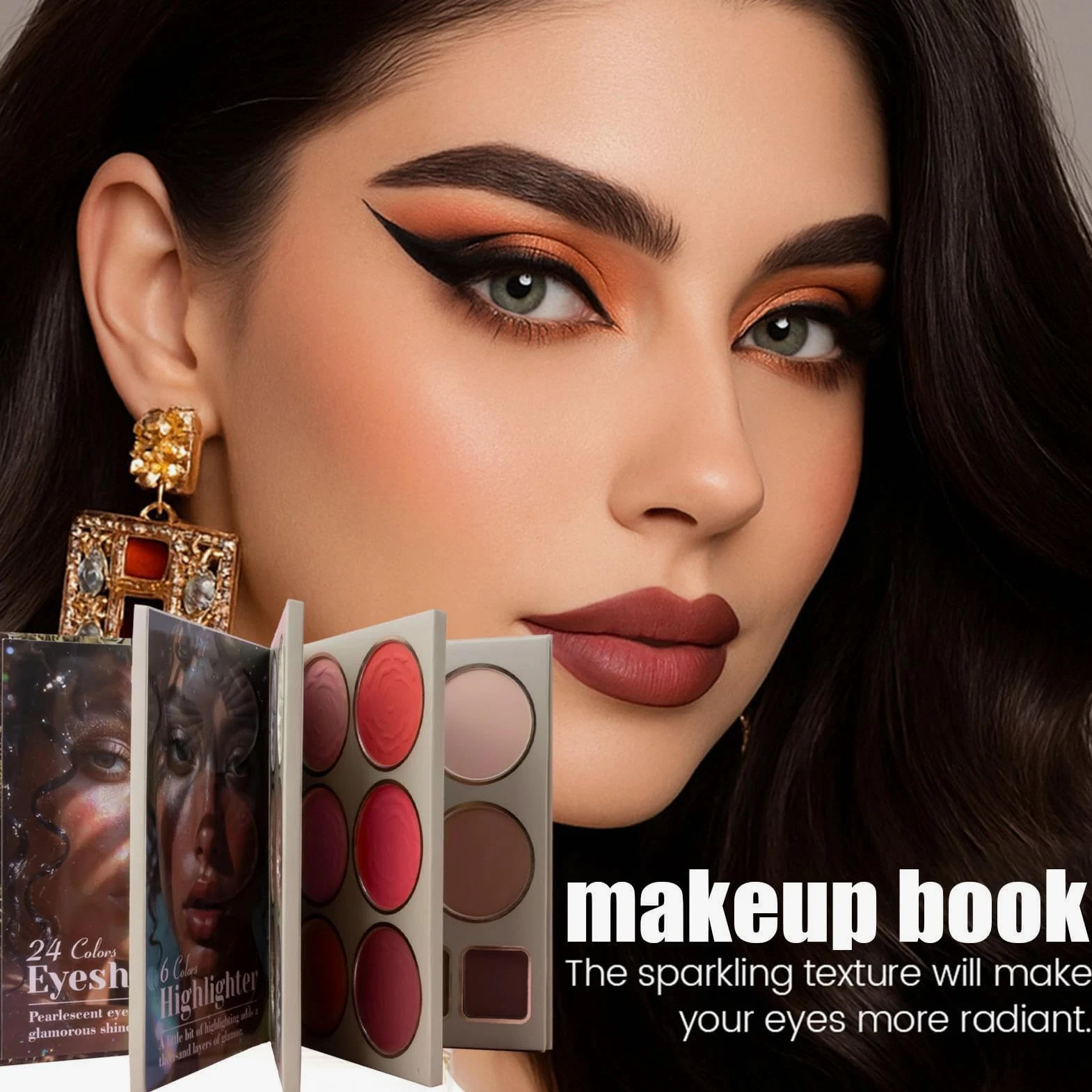 Palette di trucco, 4 illuminanti miscelabili, set cosmetico, palette di ombretti pigmentati, per donne e ragazze, per tutti i tipi di pelle, compleanni, Natale, feste, appuntamenti