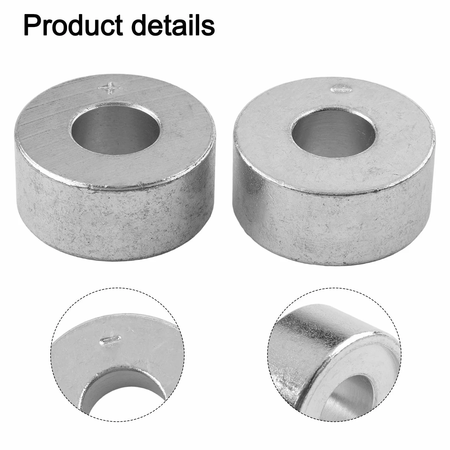 Set di 2 attrezzi per riparazione poli batteria auto, manicotti metallo 16 mm e 18 mm, argento
