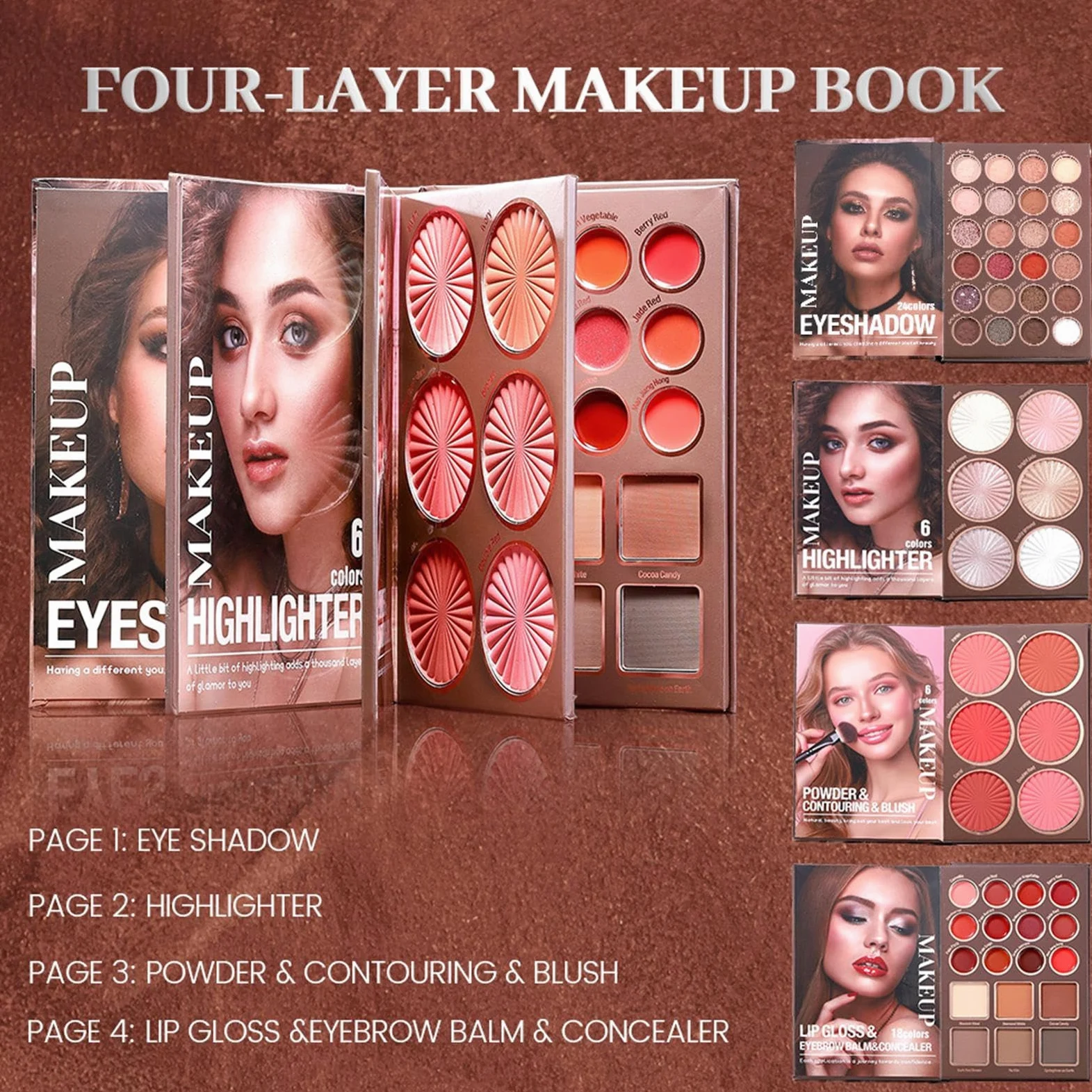 Palette Ombretti Di Bellezza Per Il Trucco Da Viaggio | Palette Trucco Compatta Pratica da Viaggio per Donne Ragazze e Adulti Adatto a Casa Appuntamenti Pendolari e Performance sul