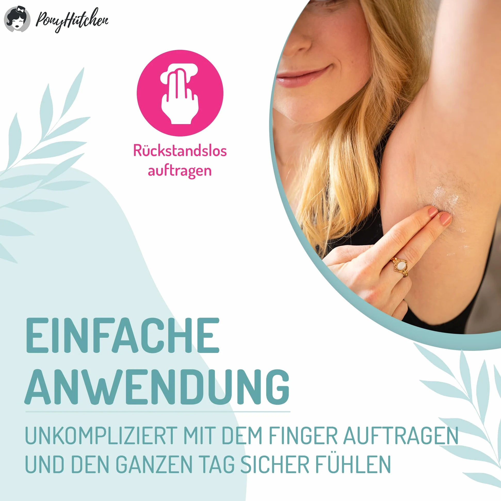 PonyHütchen 3x50 ml – Cosmetico naturale crema deodorante senza sali di alluminio – Deodorante naturale – vegano – unisex