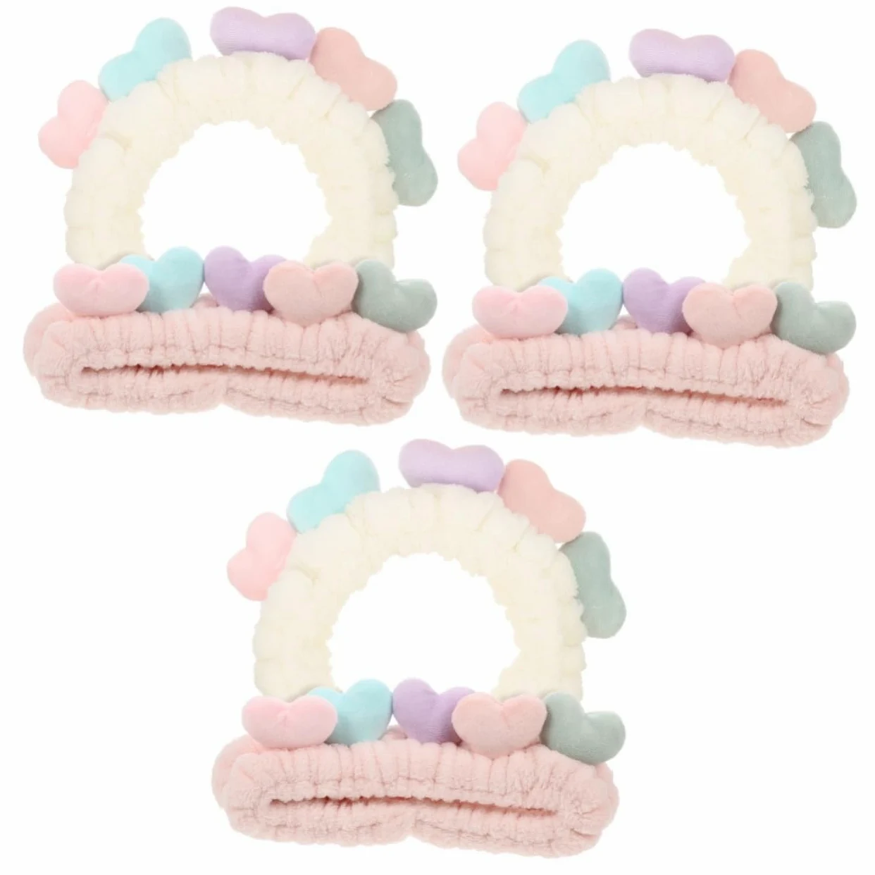 POPETPOP 6pezzi Fasce Elastiche Regolabili Pile Per Makeup e Detersione Colori Decorazioni Per e Ragazze