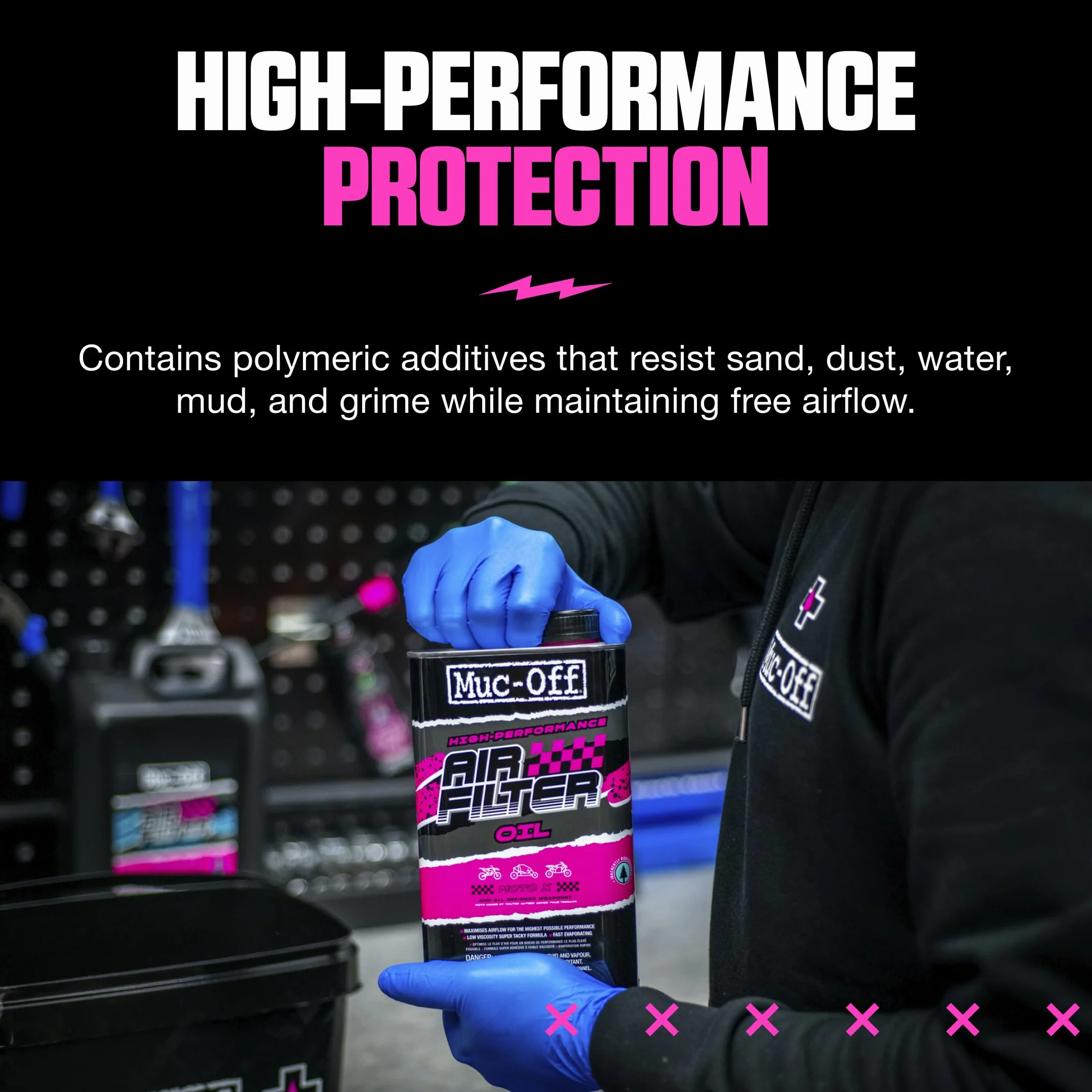 Muc-Off Air Filter Oil 1 Litro - Olio Filtri Aria per Motocross e Sport Motoristici