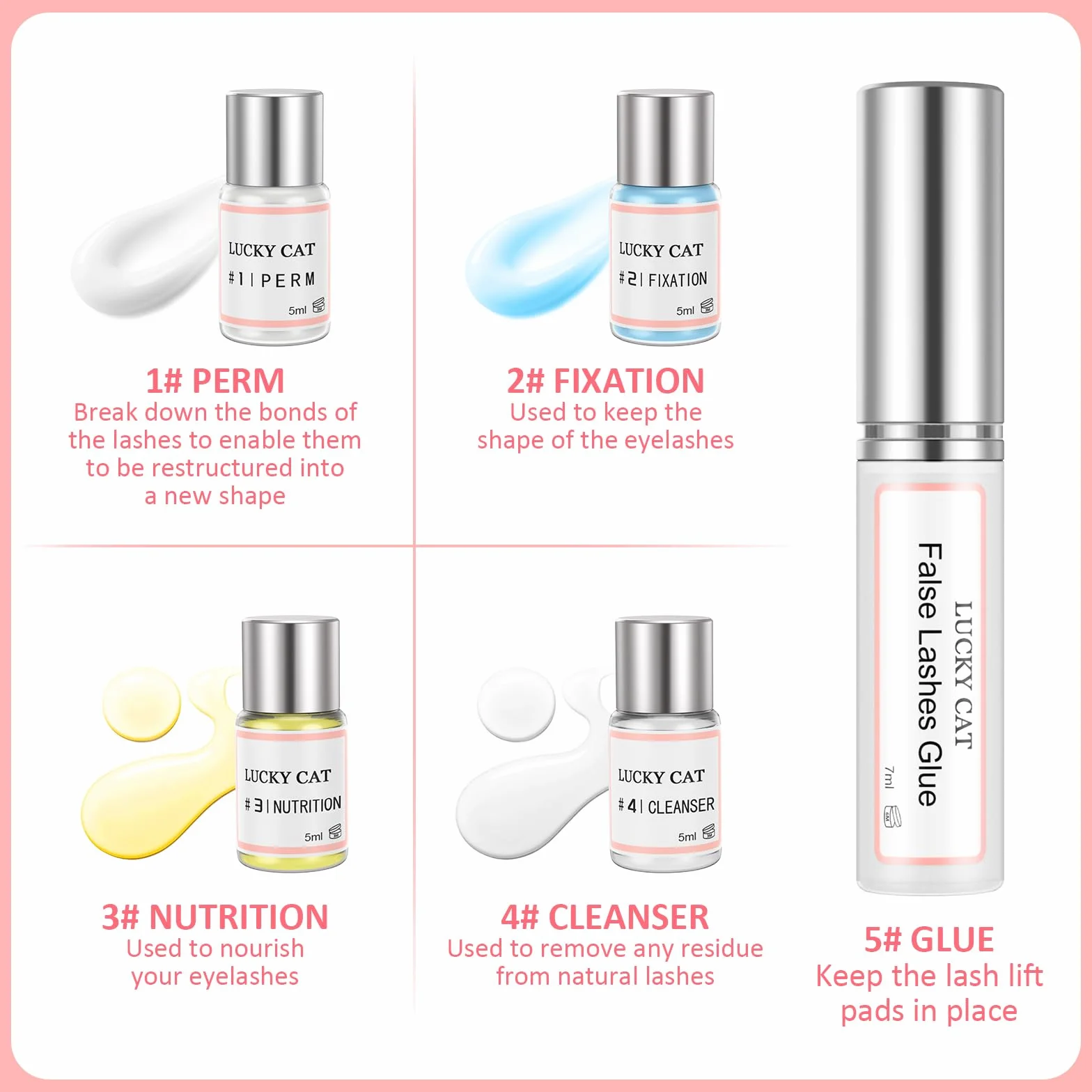 Professionale Lash Lift Kit, Permanente per Ciglia Lifting Set, 6-8 Settimane