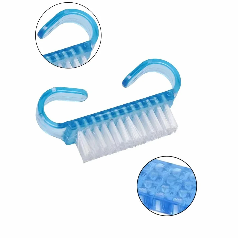 Spazzola Per Unghie 4 Pcs Mini Spazzole per Pulizia Unghie Plastica Viola Rosa Blu Trasparente