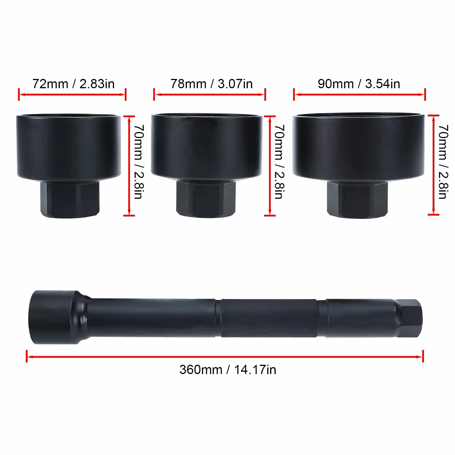 FreeTec Attrezzo per giunto della barra di accoppiamento, tirante per giunto assiale, 30-35 35-40 40-45 mm