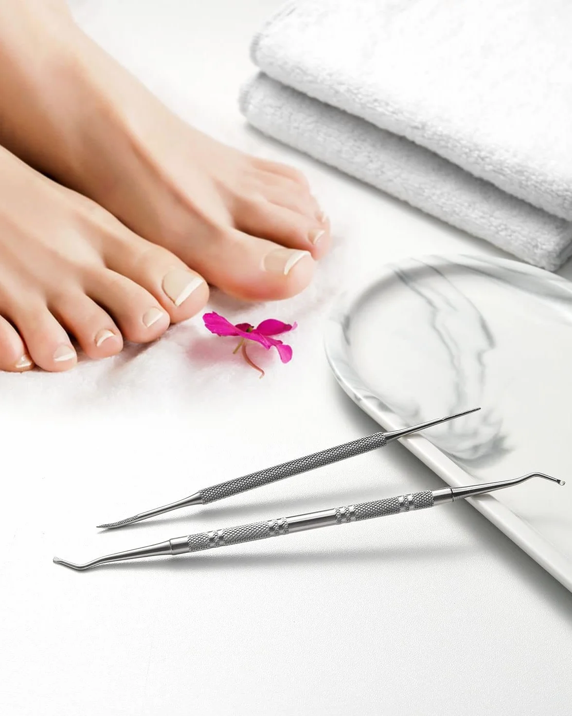 BEZOX Solleva Unghie Incarnite Pedicure Utensile Lima Acciaio Inox 13.4cm Lifter Kit 16.5cm