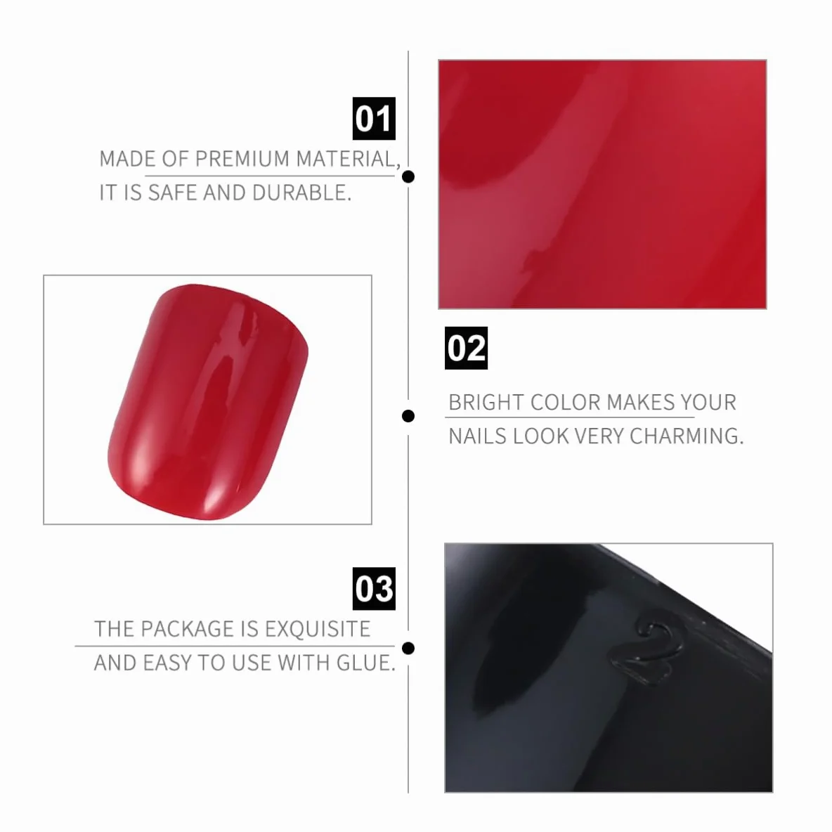 FRCOLOR 72pezzi Unghie Adesivi Per Unghie Per Manicure e Speciali Come Matrimonio e