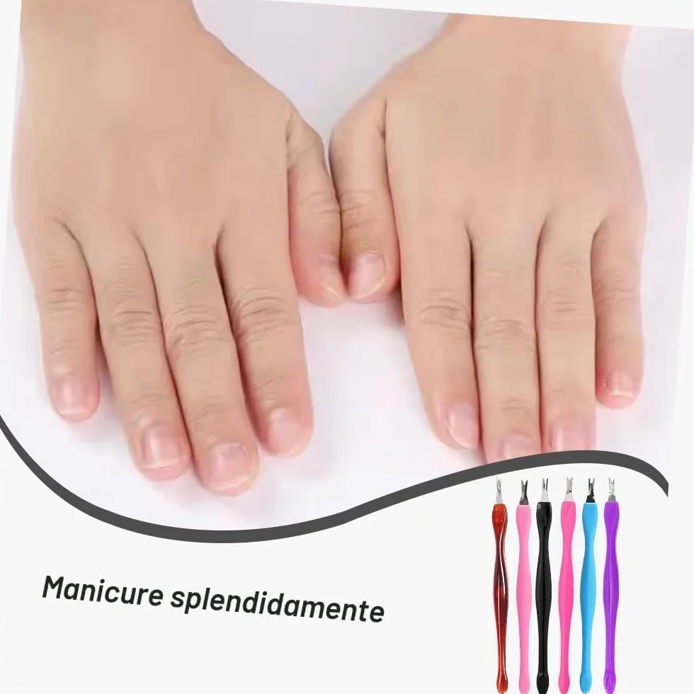 Forchetta per Cuticole 6 Pcs Cuticle Trimmer Pusher Rimozione Manicure