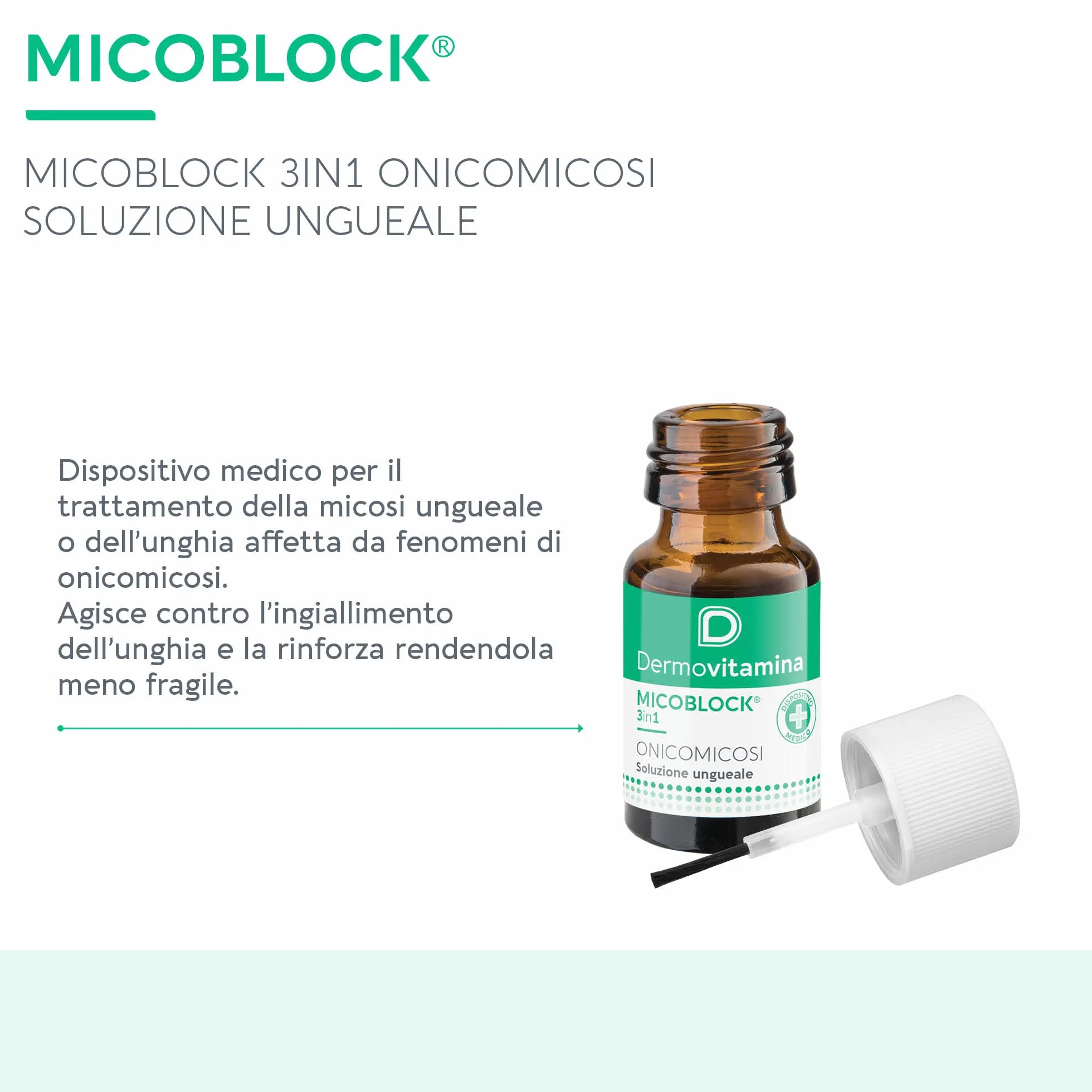 Dermovitamina Micoblock 3in1Onicomicosi Smalto Curativo Infezioni Fungine 7ml