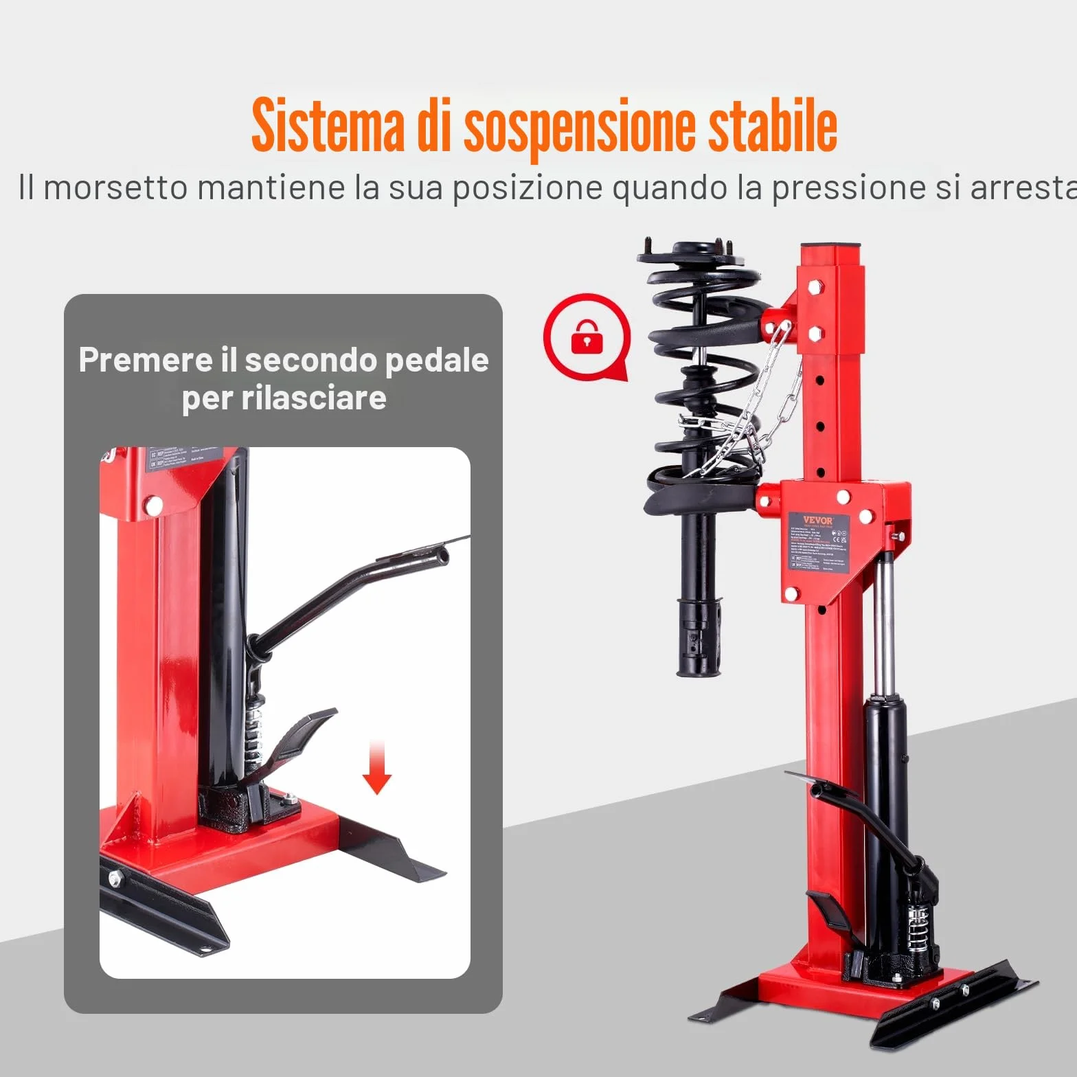VEVOR Kit Compressore a Molla Ammortizzatore Idraulico 320mm 4,5T per Auto SUV