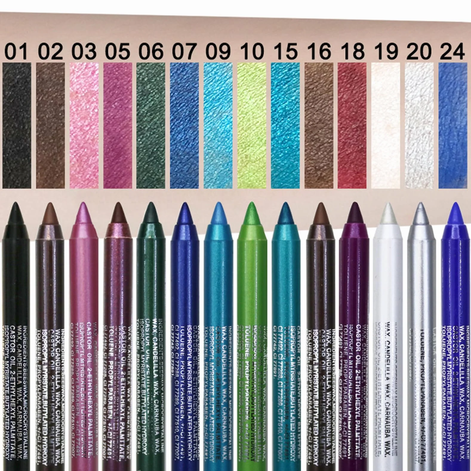 Waterproof Colored Eyeliner Pencil Set, 6/14 Pack Gel Eye Liners with Metallic & Shimmer Finish, Smudge-Proof Long-Lasting Makeup for Daily & Party Looks (C)
