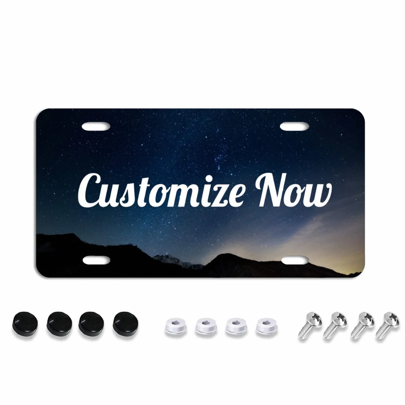 Targa personalizzata anteriore auto 6 x 12 cali Testo Foto Logo Art Design