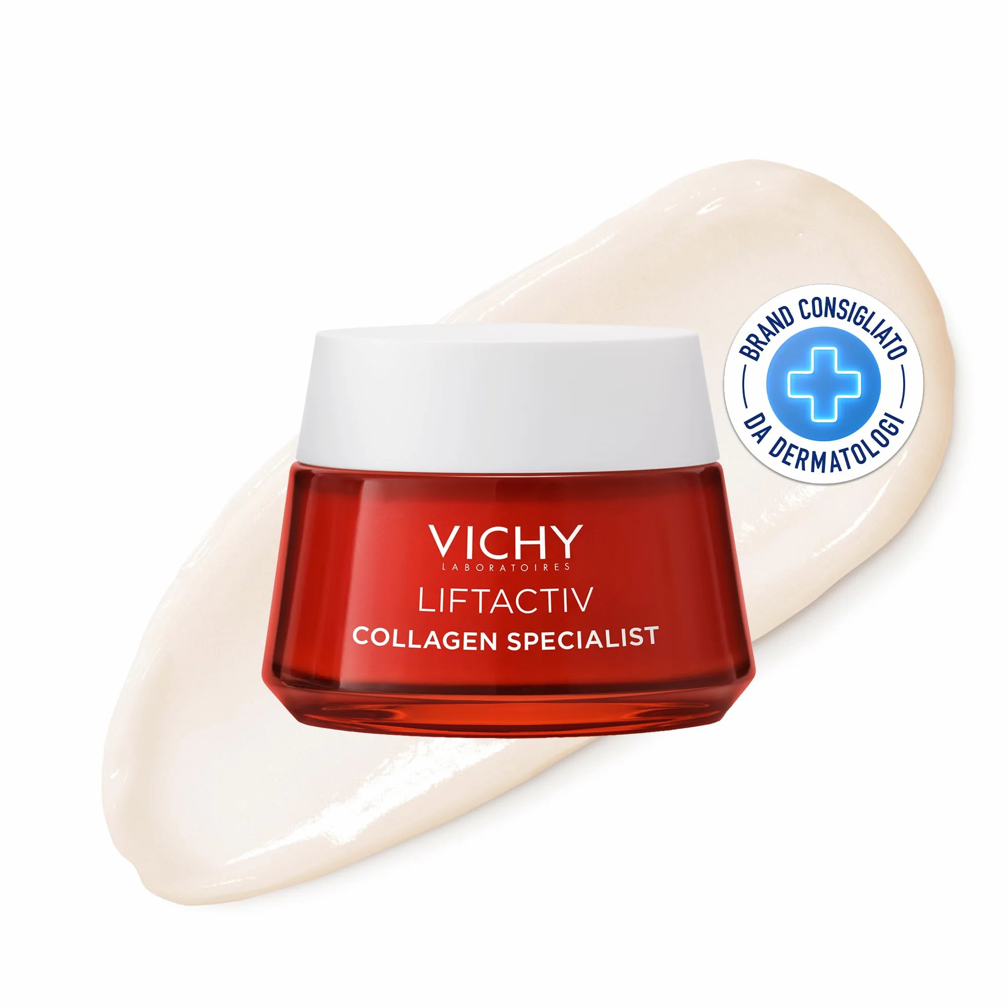 Vichy Liftactiv Collagen Specialist 16, Crema Viso Giorno Anti-età, Adatta al Trattamento di Rughe Profonde e Linee Sottili, Levigante, Con Peptidi Pro-Collagene e Vitamina Cg, 50 ml