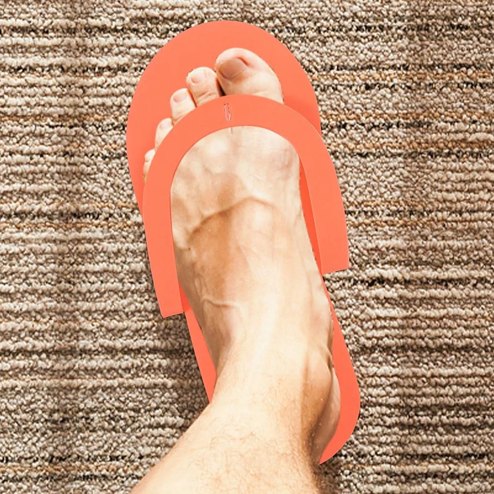 FRCOLOR 24 Paia Pantofole Usa e Getta Infradito Antiscivolo per Spa Unghie Pedicure Eva