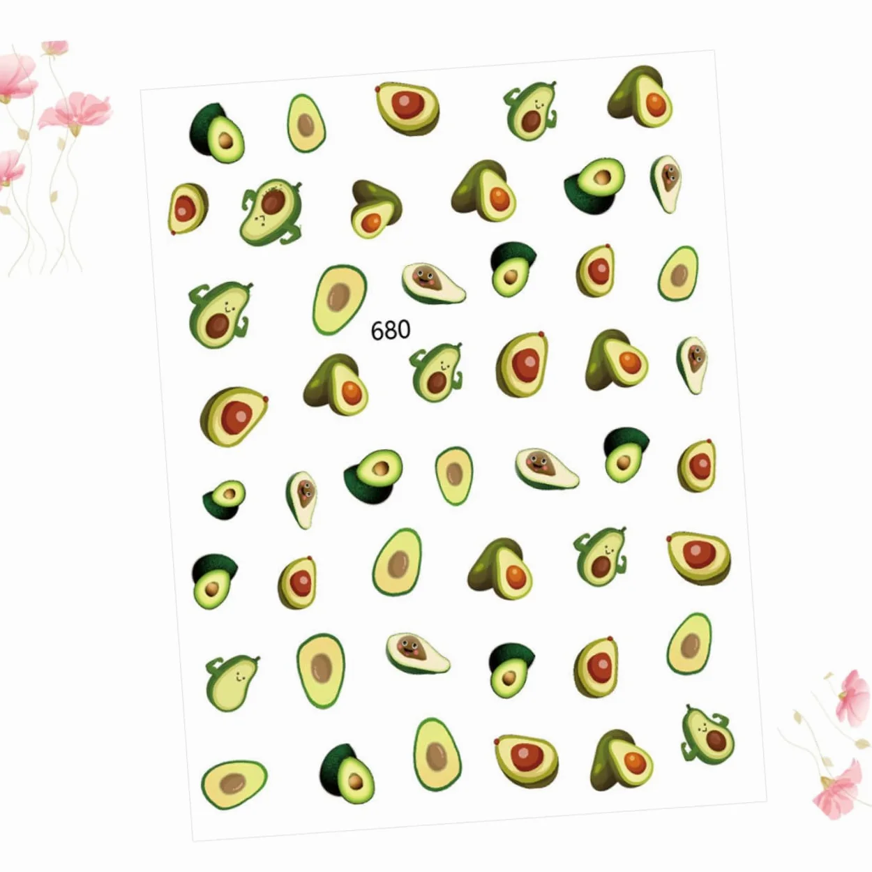 3 Set Adesivi Per Unghie Design Frutta Decorazioni Manicure Facili Applicare Per Donne E Ragazze Per Feste E Speciali 12 Fogli*3