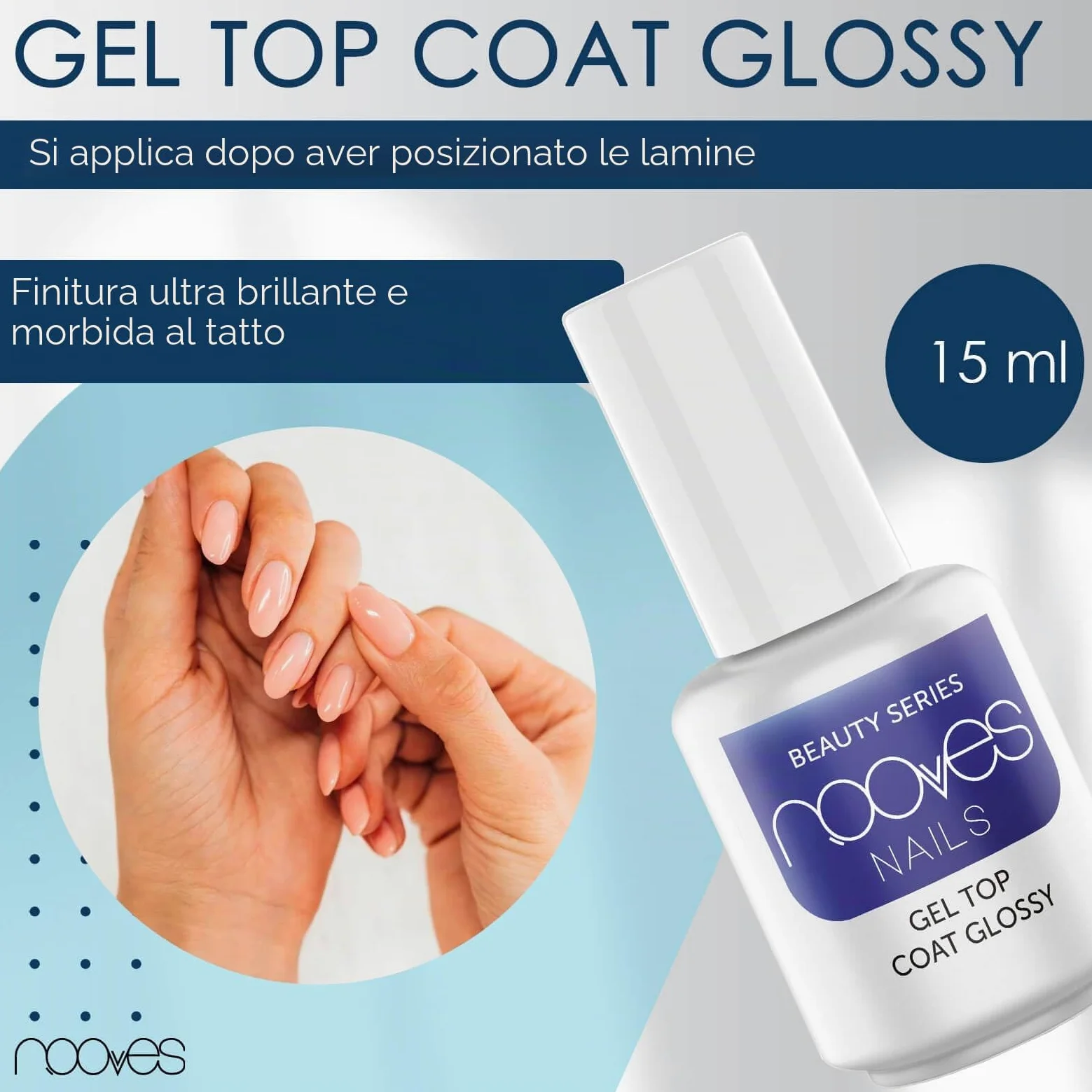 NOOVES - Starter Kit Beauty Red, 2 pellicole in gel per unghie + lampada per asciugatura unghie UV/LED + gel top coat glossy + quarzo doppio stick, unghie gel semi-curate premium, manicure, gel nail