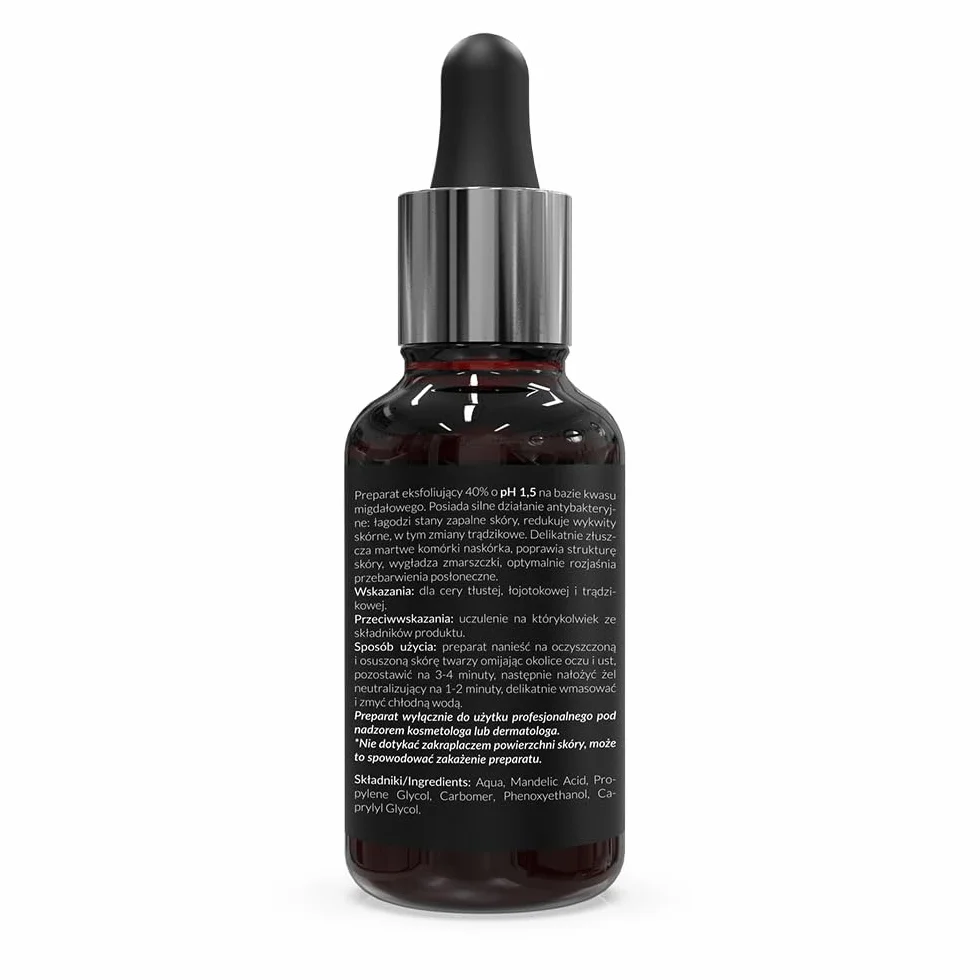 Apis MANDELIC TERAPIS Acido mandelico 40% - 30 ml - Azione antibatterica, esfolia l’epidermide morta, lenisce le infiammazioni della pelle a tendenza acneica, schiarisce le iperpigmentazioni