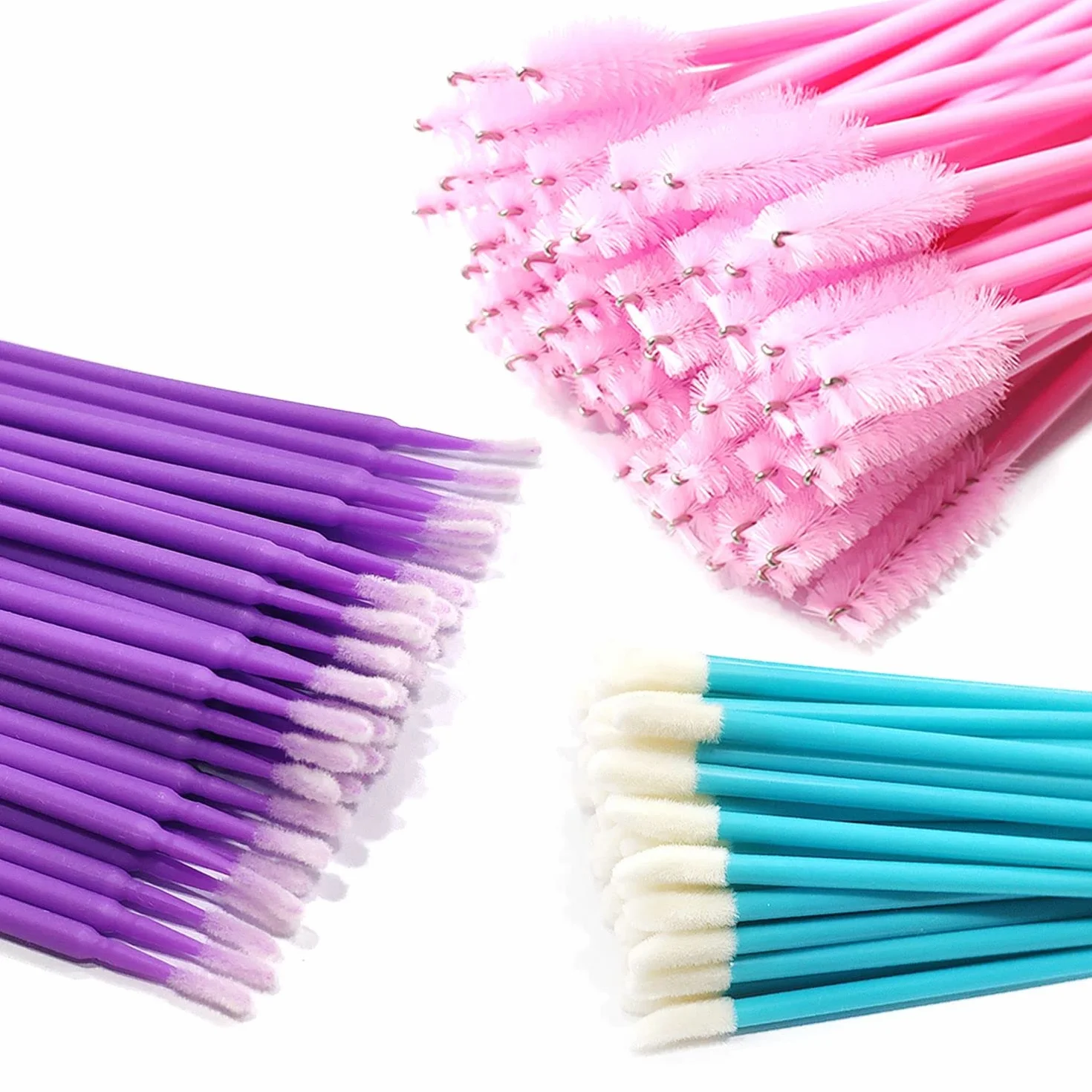 150 pezzi di bastoncini per mascara usa e getta, pennelli per labbra e micro pennelli per applicatori, kit di strumenti di bellezza per il trucco, dettagli per sopracciglia, labbra e trucco