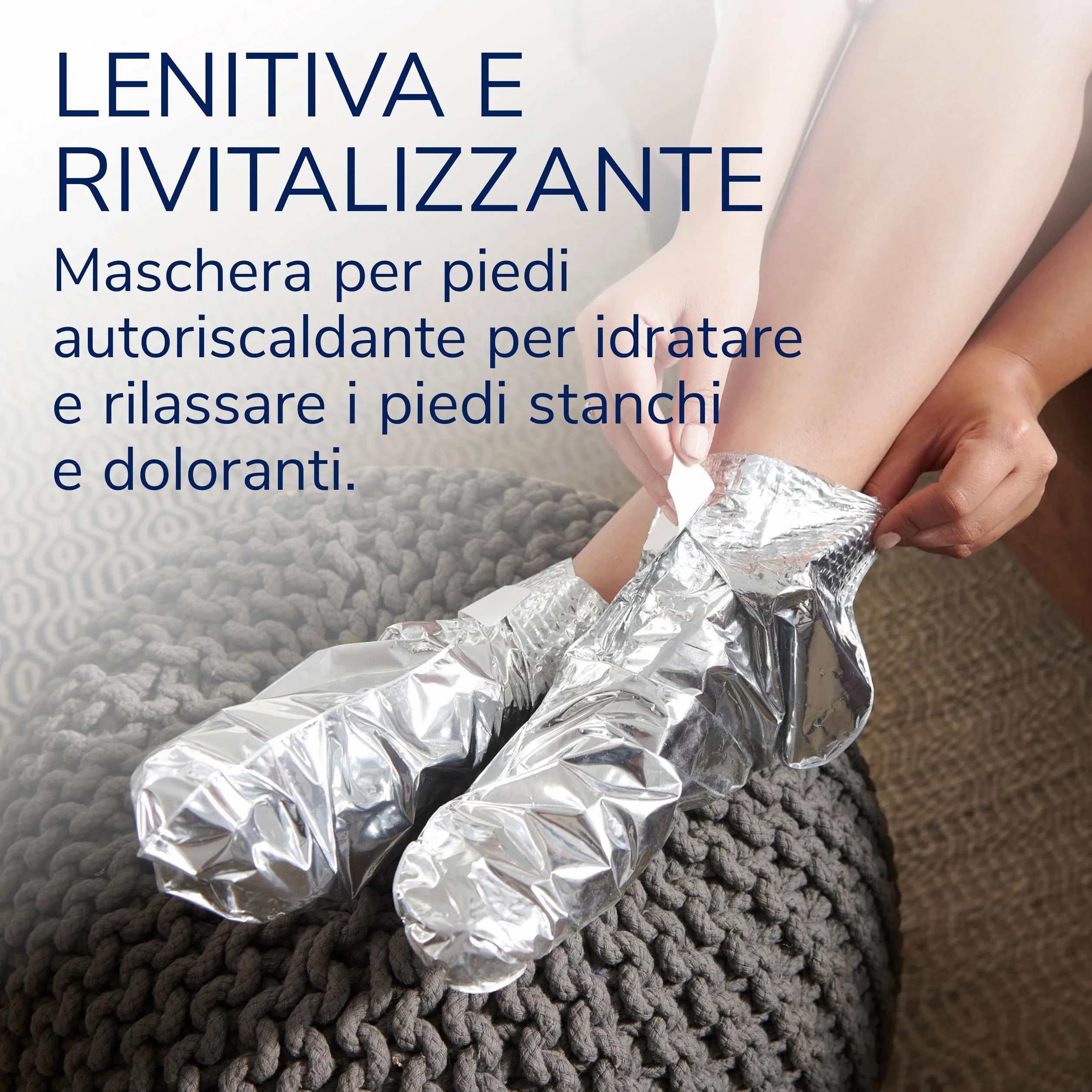 Dr. Scholl's Maschera Piedi Lenitiva Rivitalizzante Idratante con Sale di Epsom, Mentolo, Burro di Karité e Lavanda