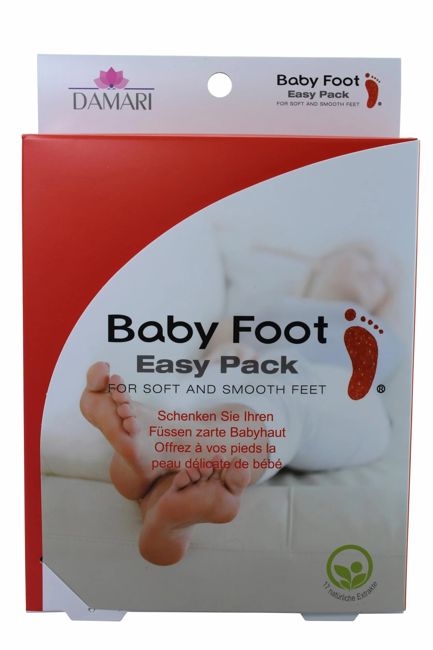 Baby Foot peeling delicato per calli, descrizione in italiano all'interno della confezione