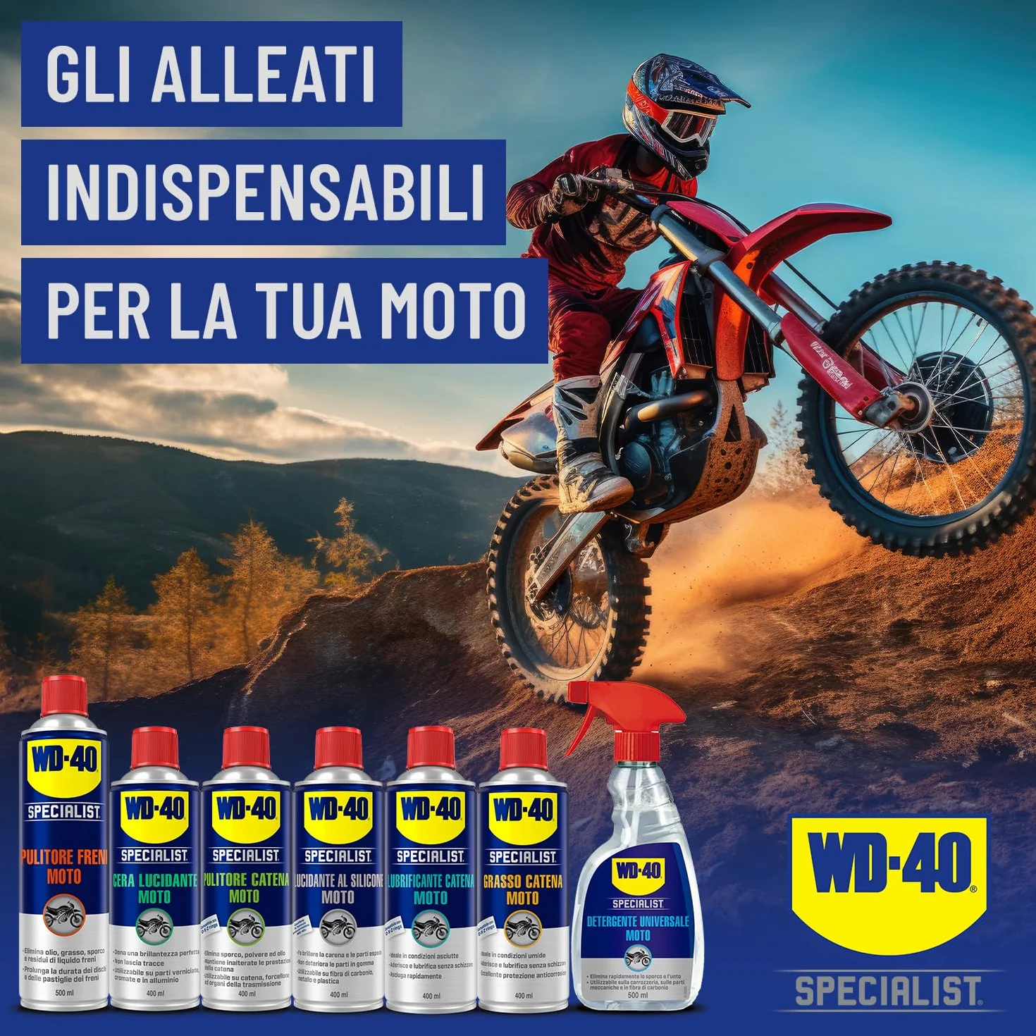 WD-40 Specialist Detergente Universale Moto Spray 500ml