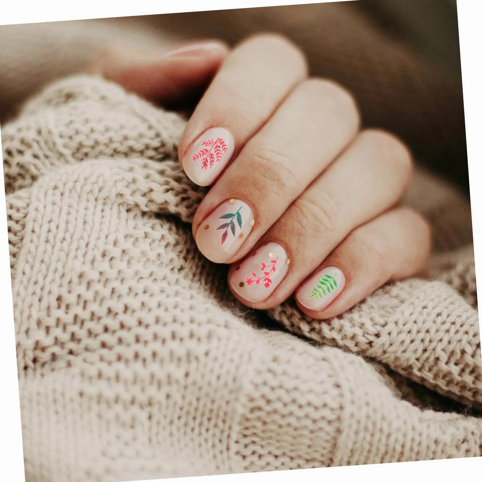 PACKOVE 3 set Decorazione Adesivi Per Unghie Adesivi Per Unghie Alla Moda Per ie Fai Da Te Decalcomanie Per ie Creative Per Nail Art Con Foglie 9 fogli*3