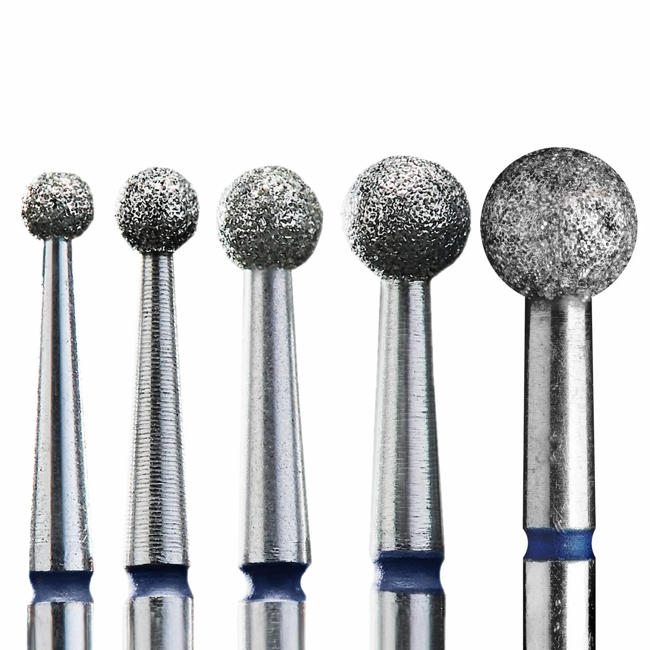 STALEKS PRO Punta per fresa diamantata unghie palla blu 2,5 mm confezione 6 pezzi