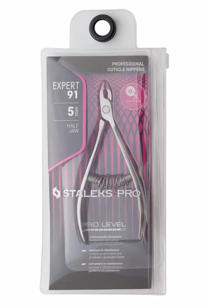 STALEKS PRO - Expert 91, Tronchesina Professionale per cuticole Lama da 5mm