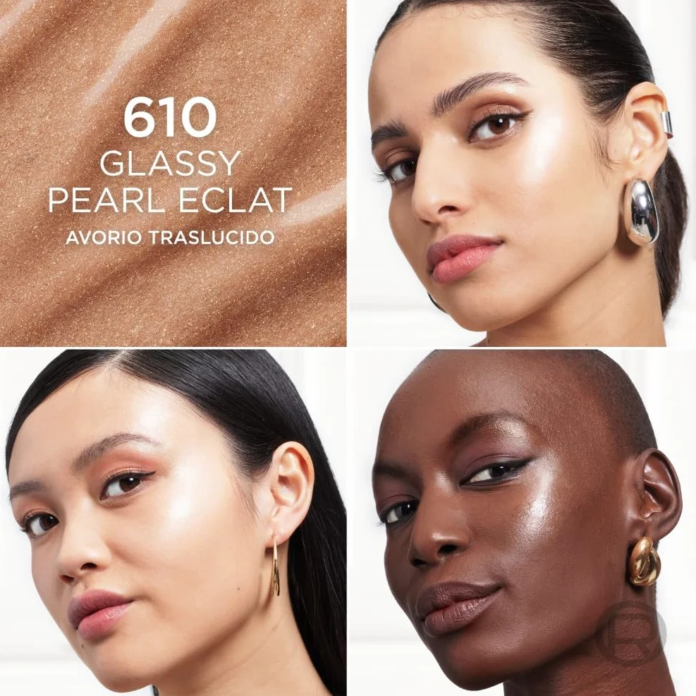 L'Oréal Paris Stick Illuminante Multi-Uso, Per Viso e Corpo, Pelle Luminosa e Radiosa, Effetto Glow Intenso e Istantaneo, Finish che Riflette la Luce, Lumi Glass, Tonalità: 610 Pearl Eclat, 5 gr