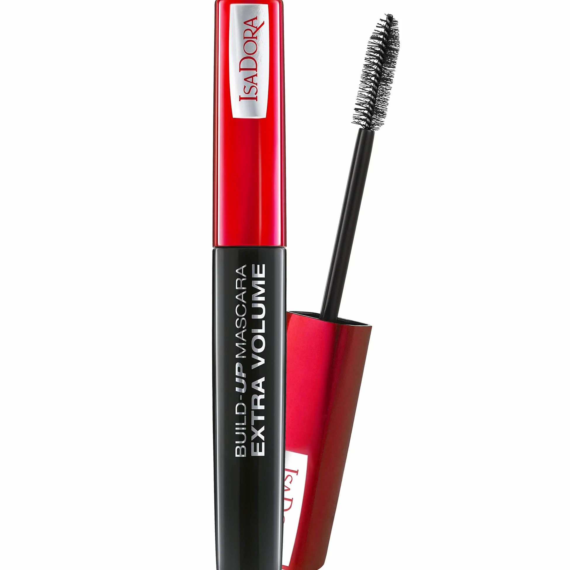 IsaDora Build Up Mascara Black - Extra Volume e Lunghezza per Ciglia Spesse e Lunghe - Allungante a Lunga Durata per Occhi Sensibili - Vegano Cruelty Free 01 Super Black