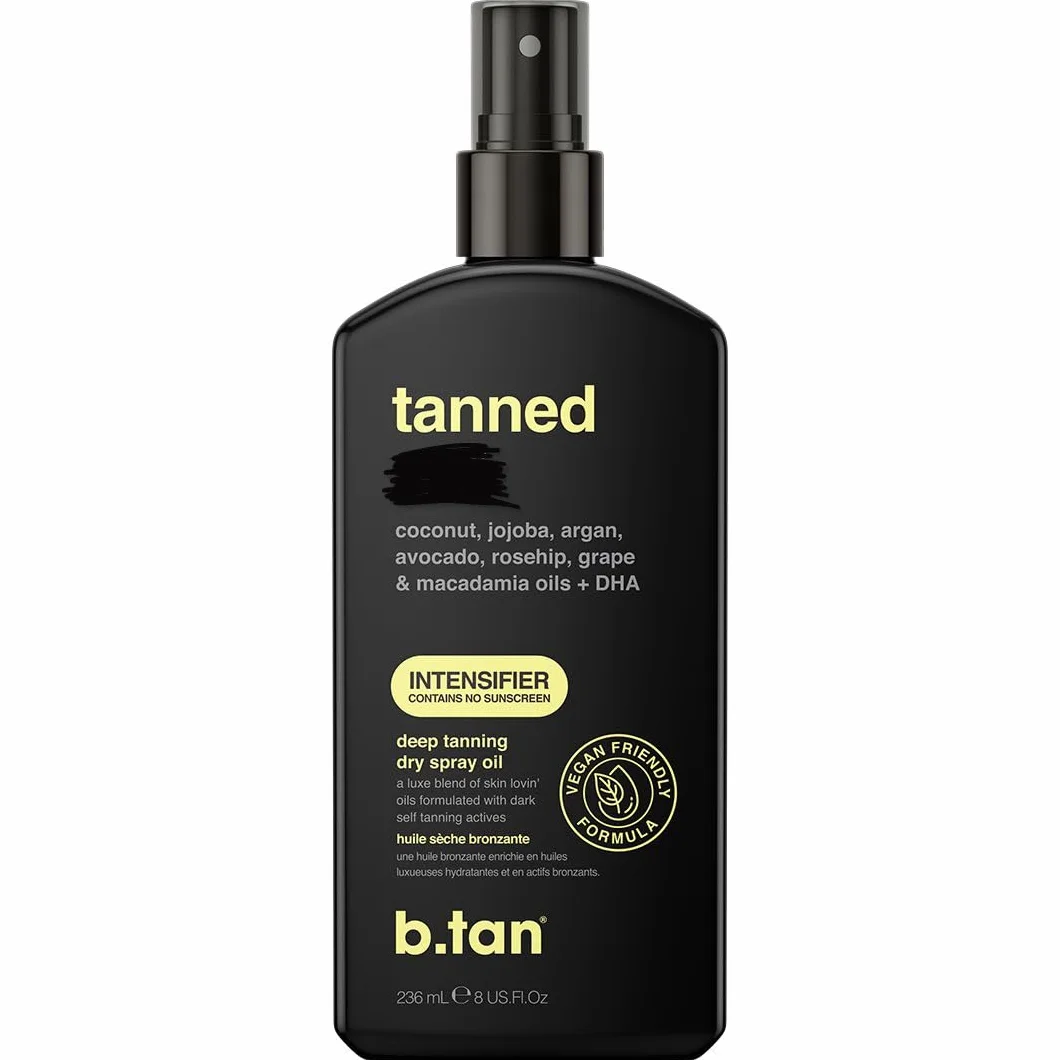 b.tan Intensifier Olio Spray Secco Abbronzante Profondo | AF abbronzato - Ottieni un'abbronzatura più veloce e più scura dagli attivi che accelerano l'abbronzatura, vegan, 8 fl oz