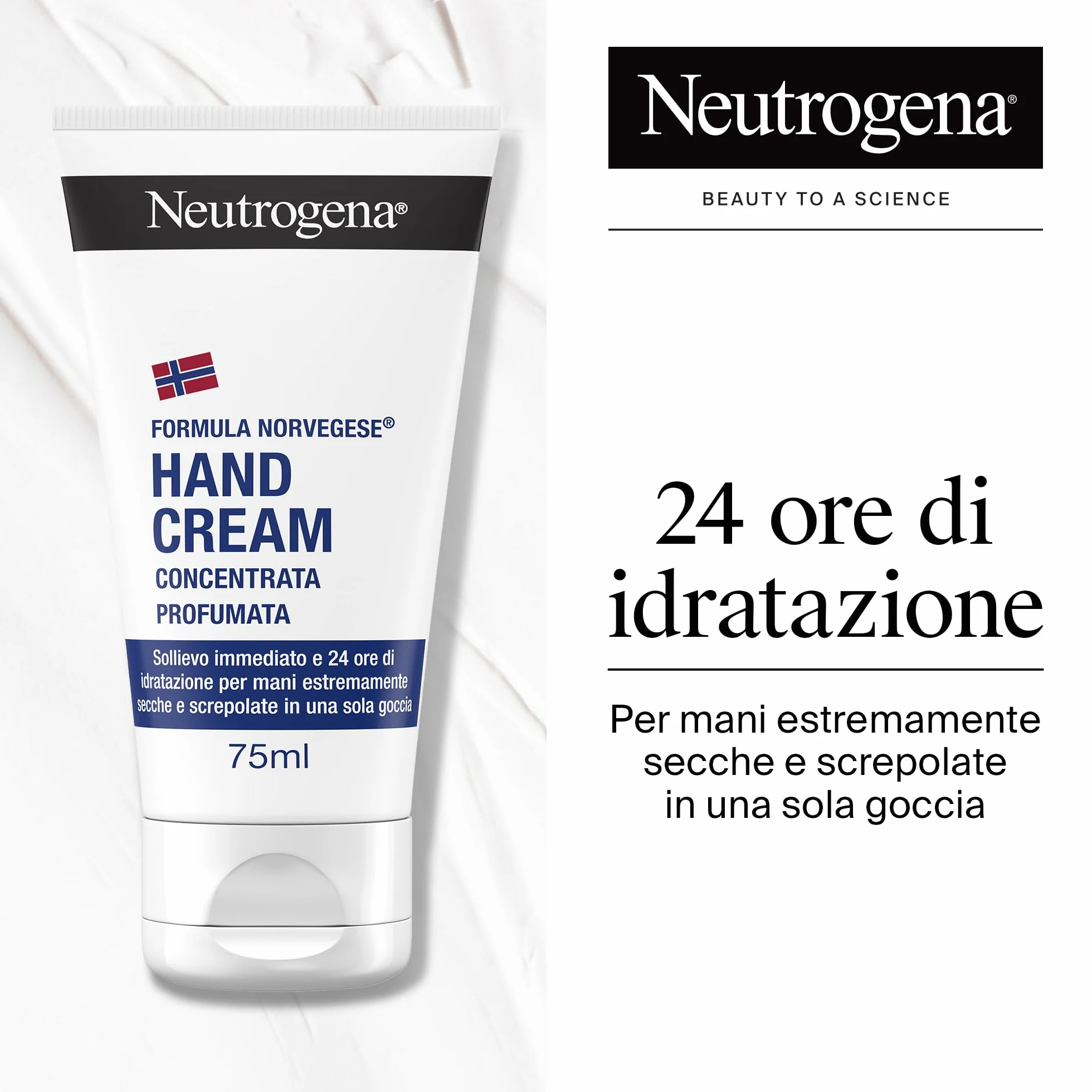 Neutrogena Formula Norvegese Crema Mani Concentrata Profumata 75 ml con Glicerina e Vitamina E