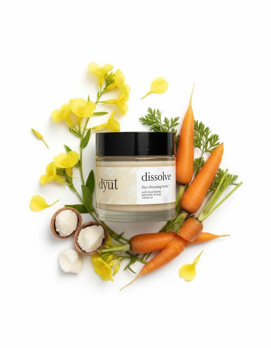 Dissolve – Burro Struccante Nutriente 100 ml | Burro di Karité + Olio di Enotera | Elimina Trucco Waterproof & Impurità | Vegan & Clean Beauty