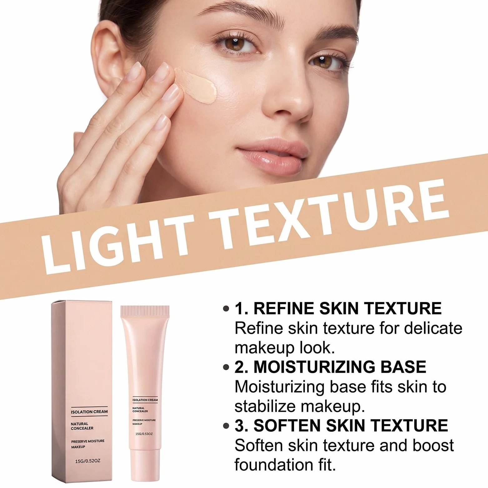 basede truccoPorelessBlurPrimer Affina i pori grazie alla sua tenuta a lunga durata Base di trucco per il viso, primer per la crema isolante, pori invisibilisiero facciale, correttore di tintura