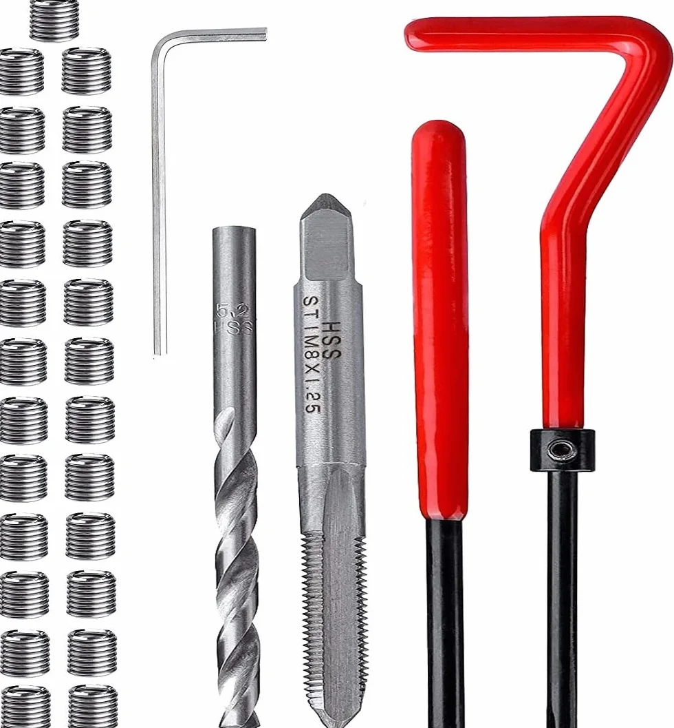 Helicoil Kit di Riparazione Filettatura M8 x 1,25 mm, Acciaio Inox