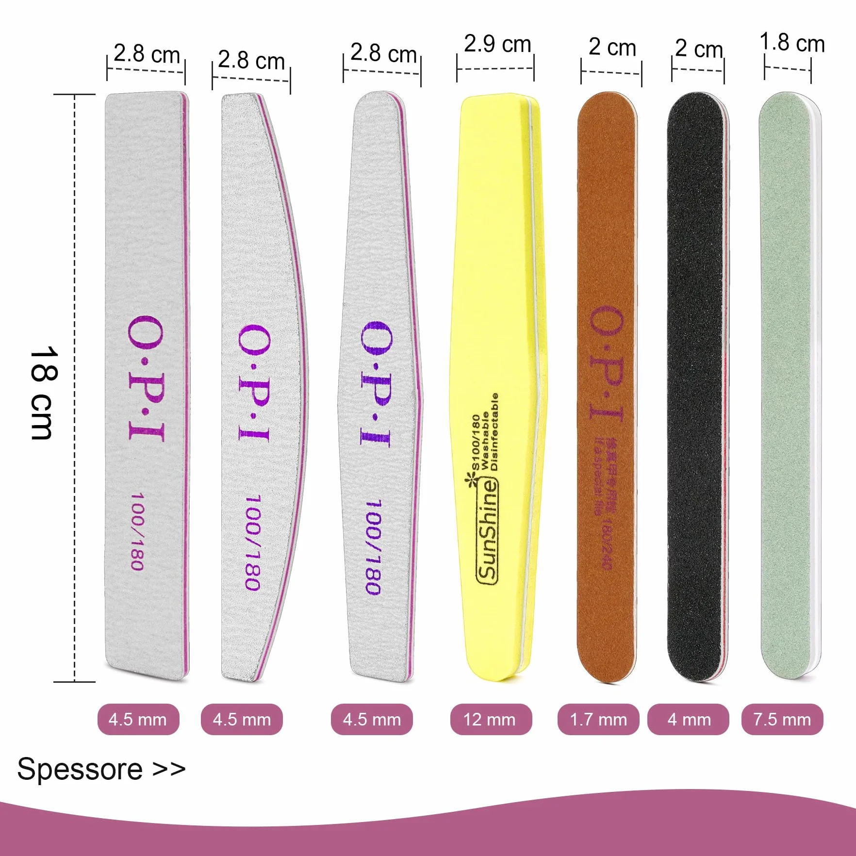 14 Pezzi Lime e Buffer per Unghie Riutilizzabili, Set Completo con Spingi Cuticole, Tronchesino Professionale e Accessori per Manicure e Pedicure, Nail Care per Casa e Salone