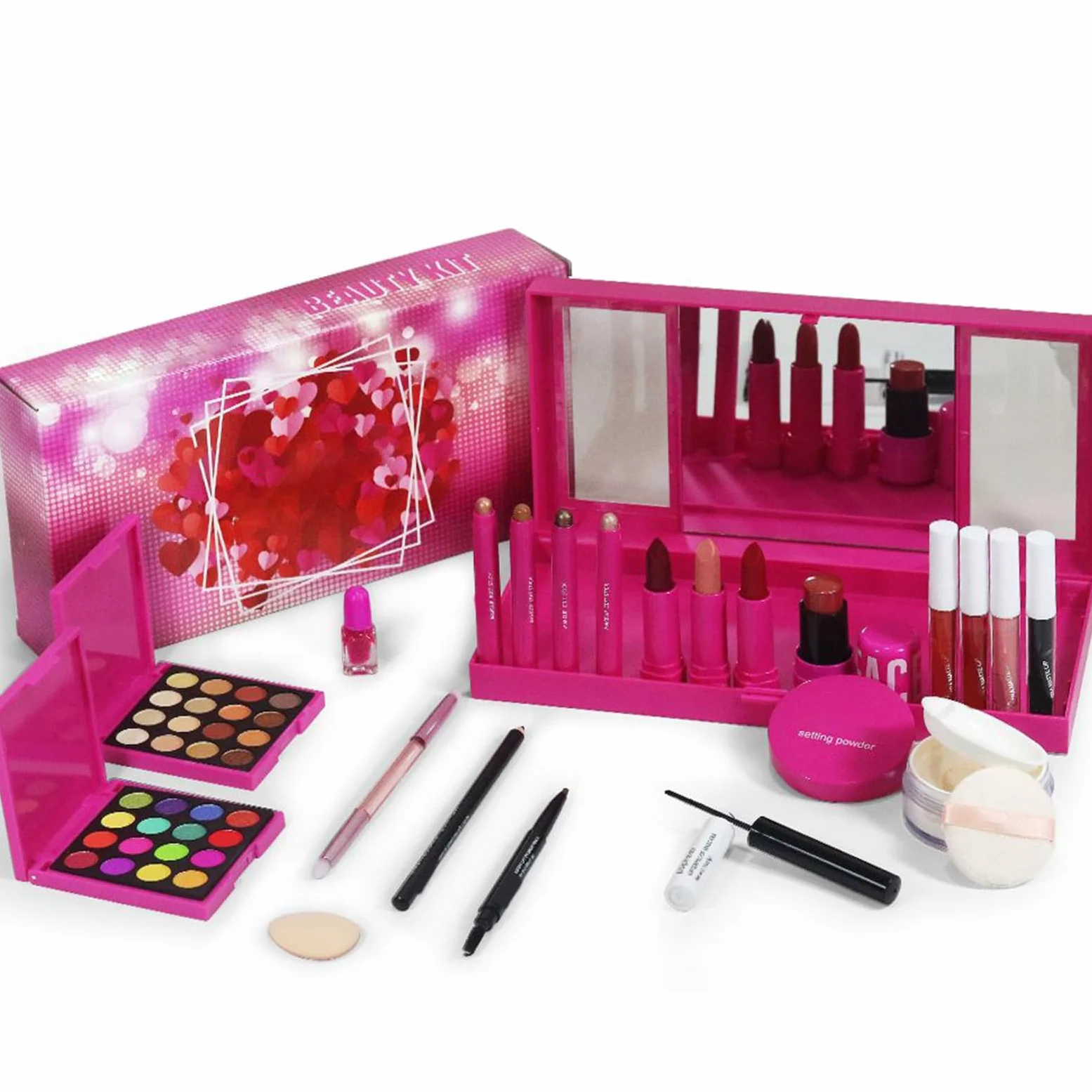 Kit Trucco Donna Trucco Completo Viso Occhi Labbra Per Donne | Rossetto Palette Ombretti Blush Cosmetici Con Pennelli Per Palcoscenico Viaggi E Lavoro