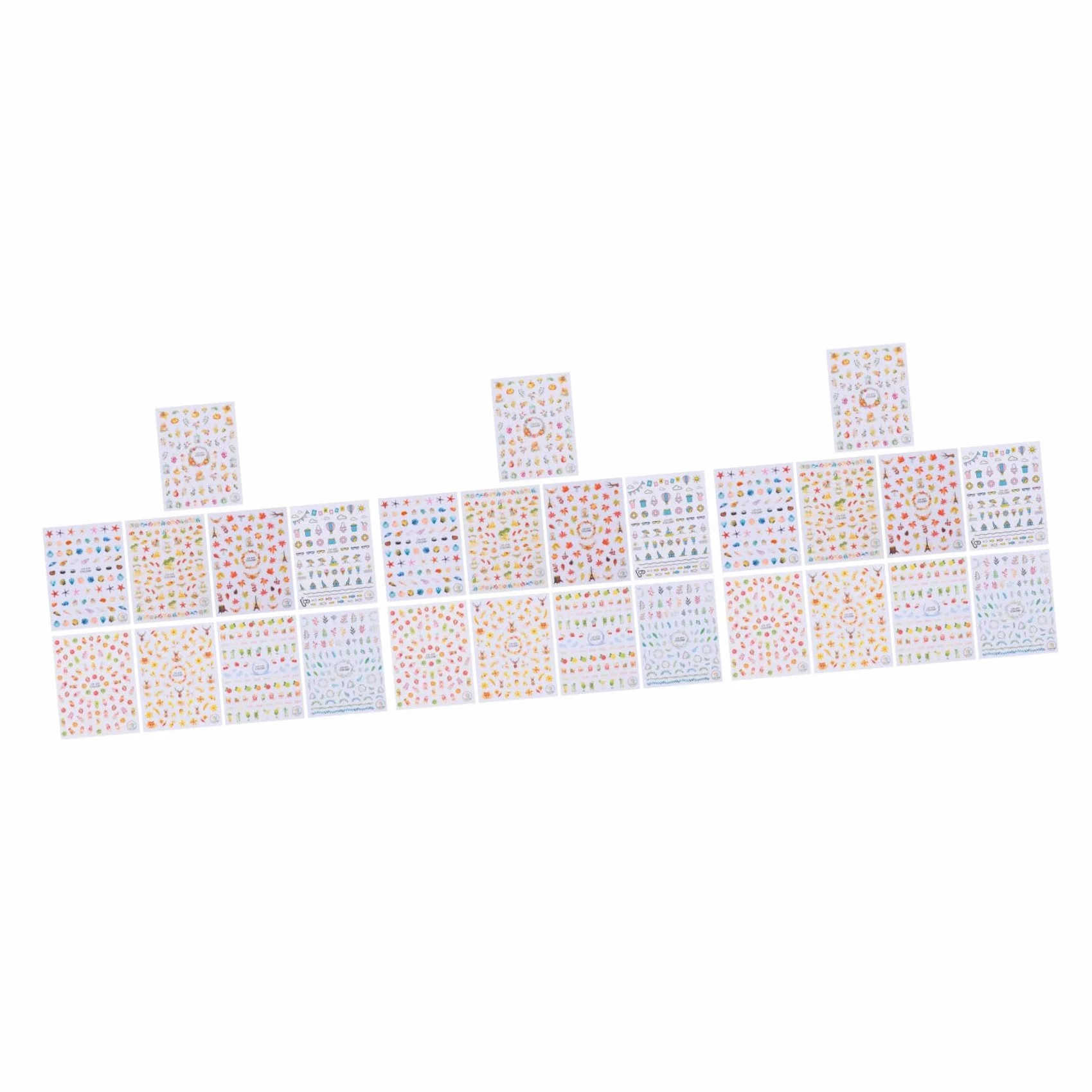 VICASKY 3 Set Adesivi Per Unghie Decorativi Stickers Autoadesivi Per Nail Art Con Design Vari Per Manicure Diy 9 Fogli*3